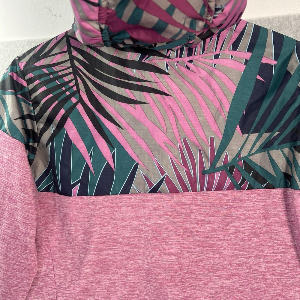 Women's Zoot Dawn Patrol full zip jacket Running Hoodie pink palm M - Picture 3 of 15
